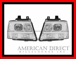 [ immediate payment / day main specification / chrome ]07-14y Chevrolet Tahoe Suburban projector head light headlamp DRL Style left right set Japan light axis 