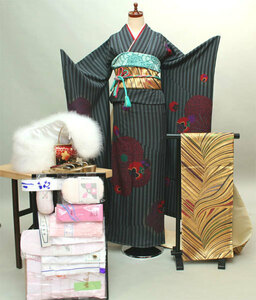 Kimono Kimono Full Set Pure Silk Classic Patterns Все 20 очков доступны 7 дней Rental Co., Ltd. [Rental] R5