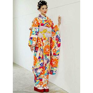  long-sleeved kimono * obi * underskirt 3 point set peace . day wayu-bi coming-of-age ceremony betrothal present wedding new goods ( stock ) cheap rice field shop NO37579
