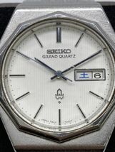 0603-1501ST⑫2441 SEIKO セイコー 4843-7001 GRAND QUARTZ グランドクォーツ 十角形 デイデイト 腕時計 メンズ 男性用_画像2