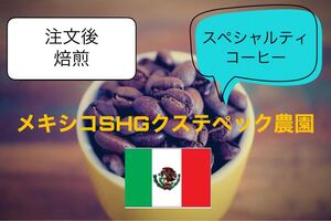 (注文後焙煎コーヒー豆) スペシャルティコーヒーメキシコ SHG クステペック農園300g