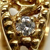 《K18YG 天然ダイヤモンド付き ブラックオパールペンダント》0.04ct 3.00ct 2.9g 46.0cm diamond ペンダント opal pendant jewelry EA0_画像6