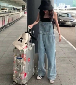 J17* new goods popular commodity overall lady's coveralls jeans Denim overall all-in-one overall wide pants put on ..S~XL