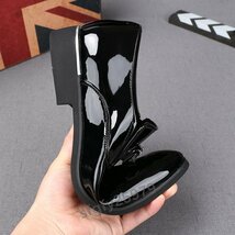 K102☆新品メンズ ビジネスシューズ フォーマル レザーシューズ 革靴 ドライビングシューズ 紳士靴 ブラック 23.5cm~27cm_画像3
