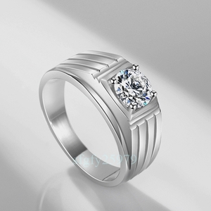 G286☆新品厳選珍品プラチナ ダイヤモンド指輪メンズ リング 男性へ アクセサリー ギフト 豪華 婚約 結婚式「14号~25号」選択可