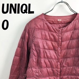 【人気】UNIQLO/ユニクロ ダウンジャケット ウルトラライトダウン ナイロン100％ フェザー ピンク サイズS/S4167