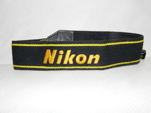 Nikon professional ストラップ(黒+黄色)刺繍タイプ