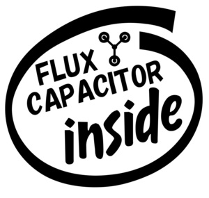 S140 BTTF(Flux Capacitor inside)カッティングステッカー10cm＠バックトゥザフューチャー
