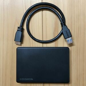 ☆ 500GB I-O DATA ポータブルHDD HDPF-UT500K USB3.0 ハードディスク アイオーデータ ☆中古☆
