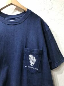 送料¥198 90's ビンテージ ALL MAN BROTHERS BAND USAツアーポケットTシャツMネイビー