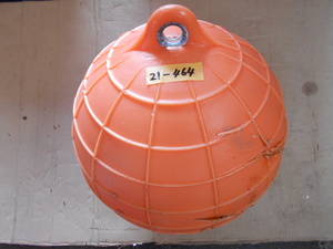 21-464 三信化工㈱ anshin フロート（ポリエチレン製） Hi-zet Float オレンジ玉/球 約30cm 仕掛け、目印、漁船、和船、漁師さん等