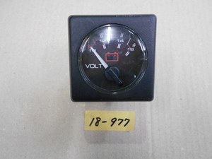 18-977 US MARINE 電圧計 DC 12V用 中古品