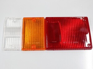  genuine for exchange tail lamp ( brake lens . winker lens. set ) Toyota Dyna 3 segmented red yellow right side repair 