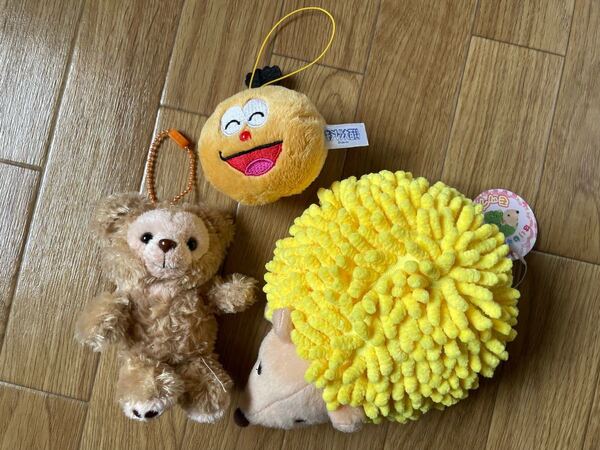 新品未使用 ぬいぐるみ キーホルダー キテレツ大百科 ダッフィー 3点セットぬいぐるみ