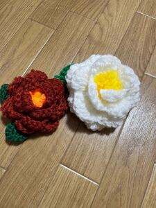 ハンドメイド お花 手編み