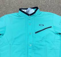 新品◇OAKLEY オークリー ゴルフ◇M(JPN)◇SKULL TUCK BAND SHIRTS スカル 半袖シャツ◇AQUA GREEN_画像2