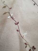 日本製百貨店購入★さらさらした素材シロノワズリ植物柄刺繍スカート64_画像2
