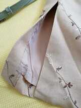 日本製百貨店購入★さらさらした素材シロノワズリ植物柄刺繍スカート64_画像3
