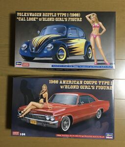 アメリカンクーペ　クーペ　フォルクスワーゲンビートル　キャルルック　ワーゲン　ビートル　アメ車　自動車　プラモデル　美女フィギュア