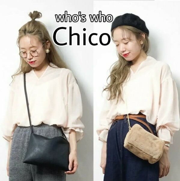 who's who Chico 定価7260円 シフォン刺繍ブラウス