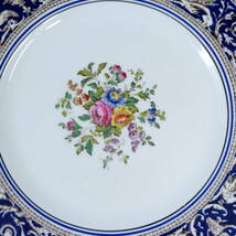 ウェッジウッド フロレンティーン コバルトブルー ディナープレート 27cm Wedgwood FLORENTINE 茶壺 花柄_画像4