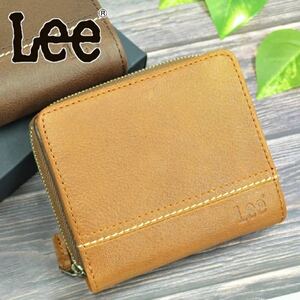 二つ折り財布 ブランド 0520528 Lee リー ボンデットレザー ラウンドファスナー 二つ折り財布 折り財布 革 レザー