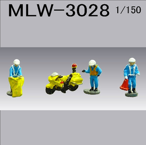 MLW3028道路巡回隊・1/150 Nゲージに最適！フィュギュアシリーズ