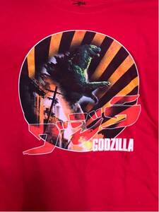 US購入 新品 ゴジラ 日本語 カタカナ シャツ L godzilla 怪獣 東宝 特撮 映画 昭和