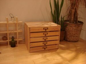 * size modification possibility *B4 nameplate 5 step drawer / natural wood * wooden document case Country order possibility order possible size modification possible 