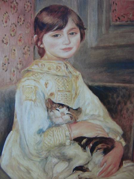 free shipping, Rare art book, Comes with a new high-quality frame, Cat, Paintings Oil Paintings Animal Paintings, 29, Artwork, Painting, Portraits