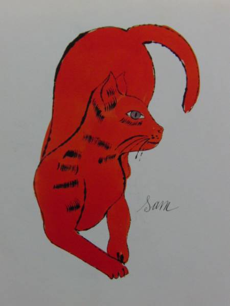 Энди Уорхол, кот 44, редкие картины из художественных книг, Косметические продукты, Новый с рамкой., Иафа, соль, рисование, картина маслом, рисунок животного