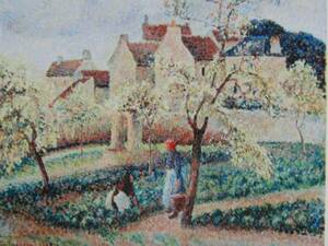 Art hand Auction Camille Pissarro, Blooming plum tree, Rare art book, New frame included, salt, Painting, Oil painting, Nature, Landscape painting