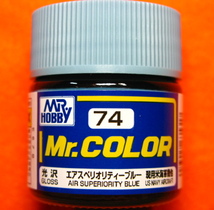 即♪≫Mr.カラー (74)　エアスペリオリティーブルー 現用米海軍機他　光沢　Mr.COLOR GSIクレオス♪_画像1