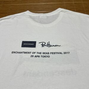 17ss 千駄ヶ谷店限定 DESCENDANT × RonHerman Tシャツ ホワイト M ディセンダント ロンハーマン コラボ 2017