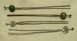  old . ornamental hairpin 4 pcs set letter pack post service plus possible WS1220F15r