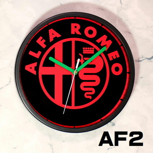 AF2 Alfa-Romeo アルファロメオ 155 ガブリエルタルキーニ レーシング ビショーネ 掛け時計 ミラノ ヴィスコンティ ジュリア ジュリエッタ