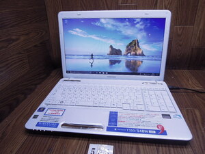 ☆565☆ホワイト色デザイン★光沢（グレア）15W液晶★Windows-64bit★P6200★500-HDD★★DVDRW★無線LAN★15液晶★東芝 DynaBookT350/34BW