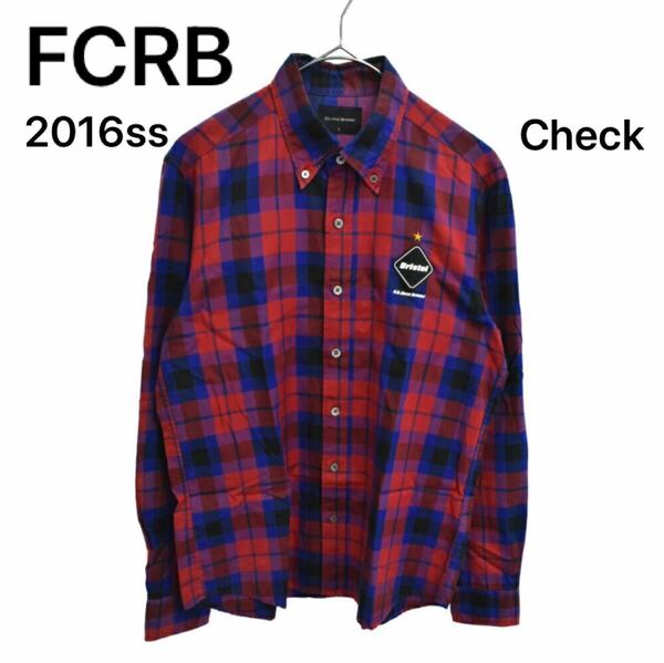 FCRB 2016 s/s 35 STAR OXFORD CHECK SHIRT F.C.Real Bristol