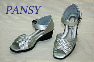 [SALE] анютины глазки Pansy открытый tu туфли с ремешками #4126 SILVER 23.0cm* новый товар *