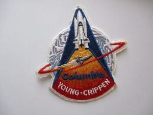 【送料無料】80s NASAスペースシャトル計画『STS-1』Columbia 刺繍ワッペン/AパッチUSAアップリケ宇宙飛行士ロケット コロンビア U4