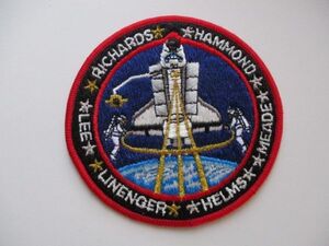 【送料無料】90s NASAスペースシャトル『STS-64』ディスカバリー刺繍ワッペン/パッチ アップリケ宇宙飛行士ロケット スペースミッションU4