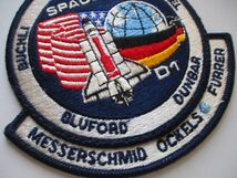 【送料無料】80s スペースシャトル計画『STS-61-A』スペースラブD-1チャレンジャー刺繍ワッペン/パッチUSAアップリケ宇宙飛行士ロケット U4_画像3