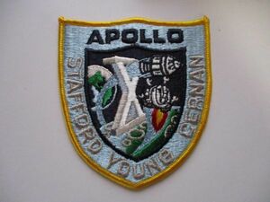 【送料無料】80s アポロ計画『アポロ10号』APOLLO STAFFORD刺繍ワッペン/パッチNASAアップリケ宇宙飛行士ロケットJAXAF計画 宇宙船 U4