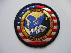 【送料無料】80s アポロ計画『アポロ1号』APOLLO1 刺繍ワッペン/パッチUSAアップリケ宇宙飛行士ロケットJAXAスペースシャトル宇宙船 U4