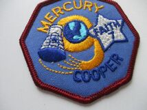 【送料無料】90s マーキュリー計画『MERCURY 9』刺繍ワッペン/アトラス パッチUSAアップリケ宇宙飛行士ロケットFaith 7デッドストック U4_画像2