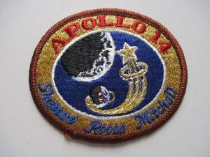 【送料無料】80s アポロ計画『アポロ14号』APOLLO14 刺繍ワッペン/AパッチUSAアップリケ宇宙飛行士ロケットJAXAスペースシャトル宇宙船 U4