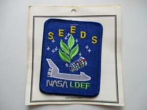 【送料無料】90s NASA長期暴露施設『LDEF』刺繍ワッペン/チャレンジャーSEEDSパッチ宇宙アップリケ宇宙飛行士スペースシャトル U5