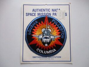 【送料無料】90s NASAスペースシャトル『STS-3』コロンビア号COLUMBIA刺繍ワッペン/パッチUSAアップリケ宇宙飛行士ロケットJAXA宇宙船 U5