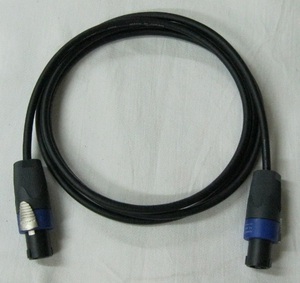 [2 pcs set ]PA for speaker cable 2m black 4S6 speakon specification 