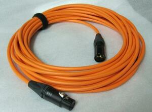  high quality color microphone cable XLR male / female 10m ( orange ) FMB10-O cable with strap .
